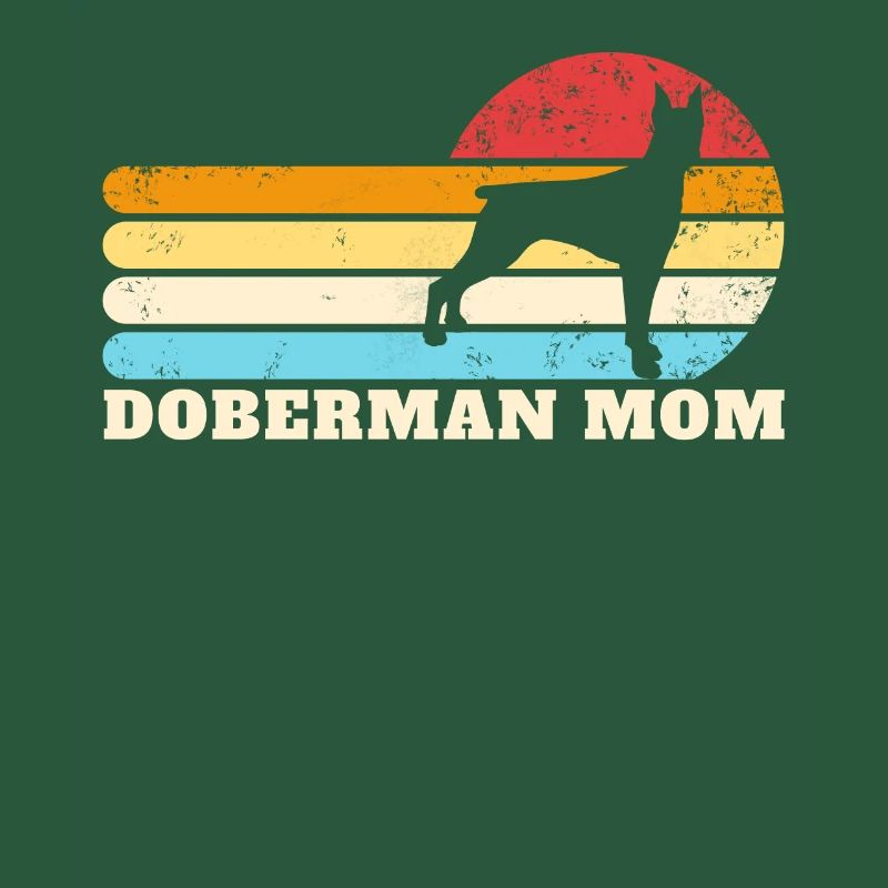 Dobermann-Mutter, Retro-Hundemutter, Damen-Doberma