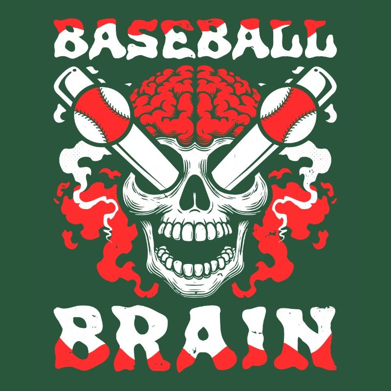 Baseball Schädel Baseball Brain