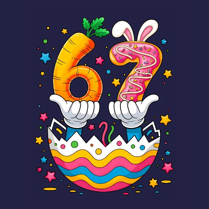  Easter Eggs Cute Bunny Six Seven 67