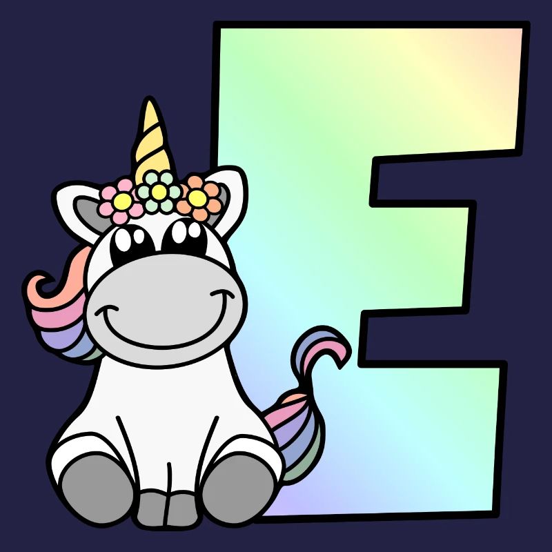 Einhorn Buchstabe E