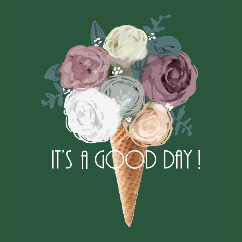 bouquet de fleurs dans cornet de glace