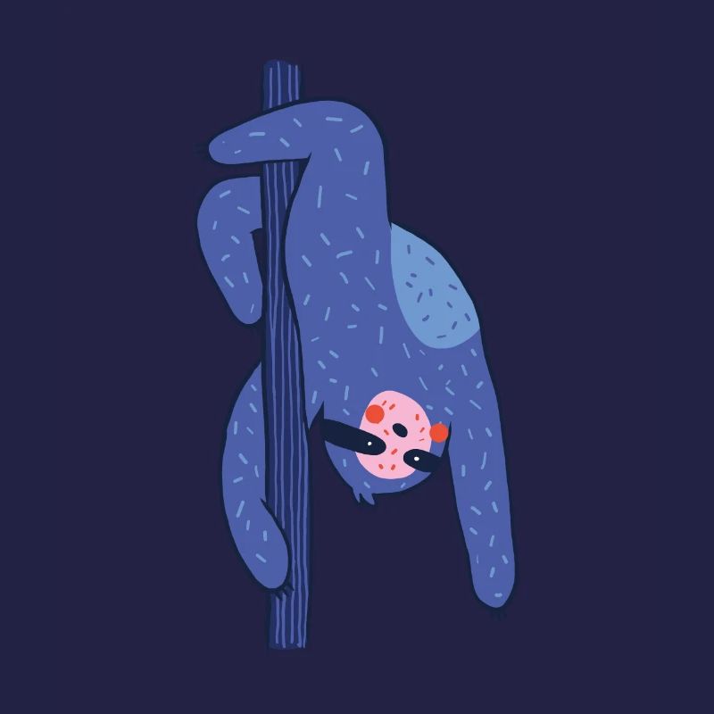 Pole dance sloth