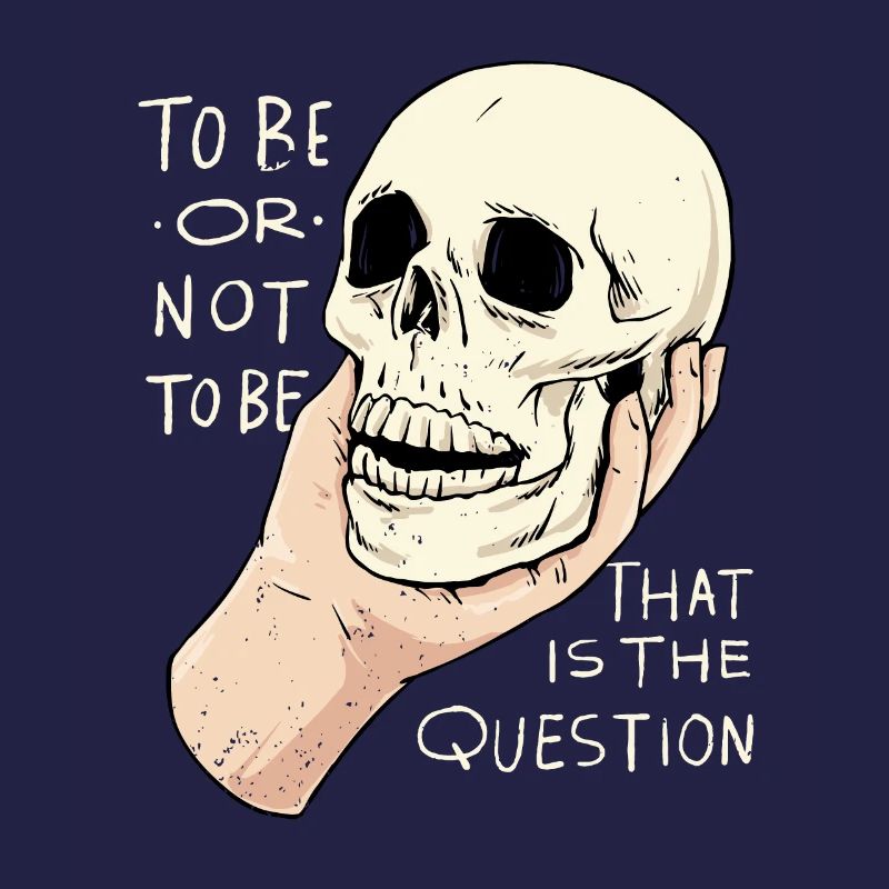 Hamlet Zitat "Sein oder Nichtsein" Design
