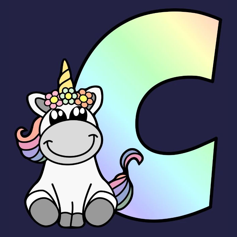 Einhorn Buchstabe C