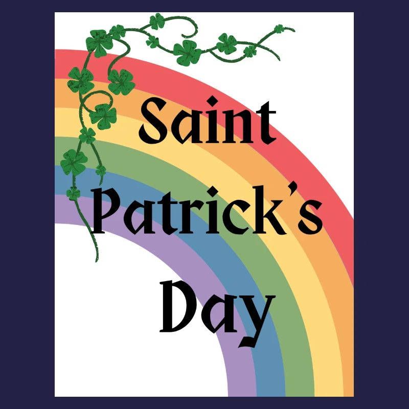 Fête de la Saint-Patrick avec arc-en-ciel