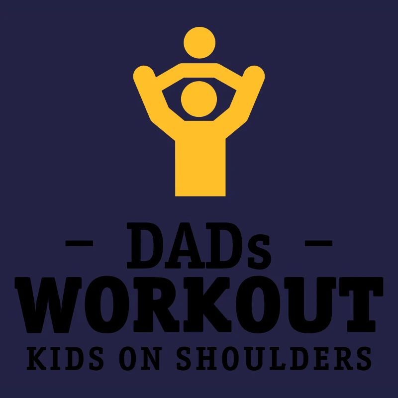 Papas workout mit Kind auf Schultern Geschenk