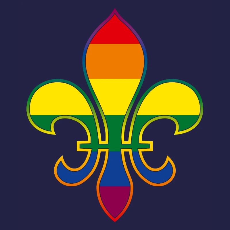Fleur de Lys / Fleur de Lis rainbow