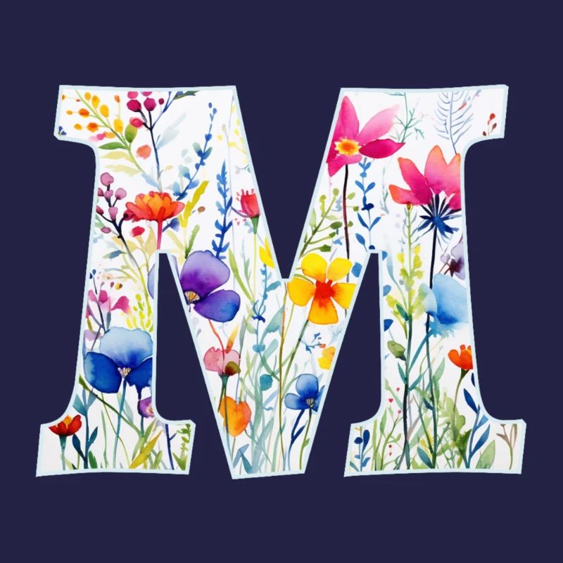 Buchstabe M, Monogramm, Tiermuster