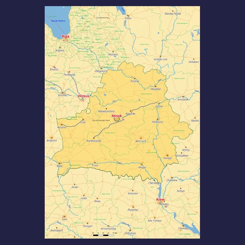 Belarus Map Belarus