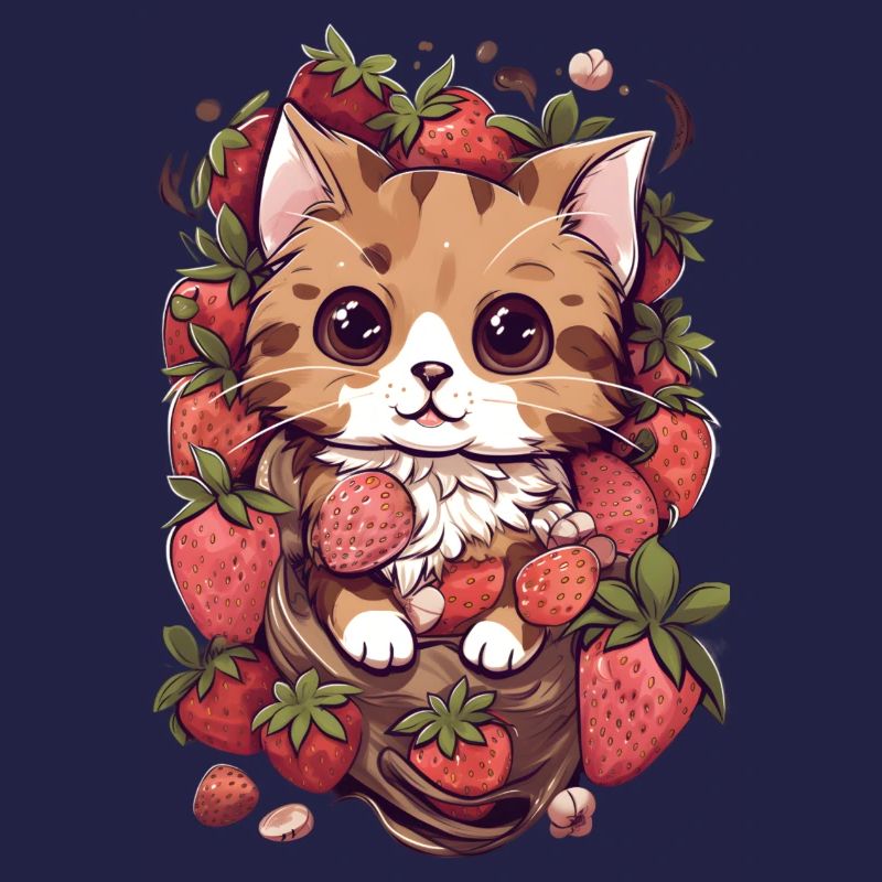 Ragamuffin Katze Erdbeere Geschenk