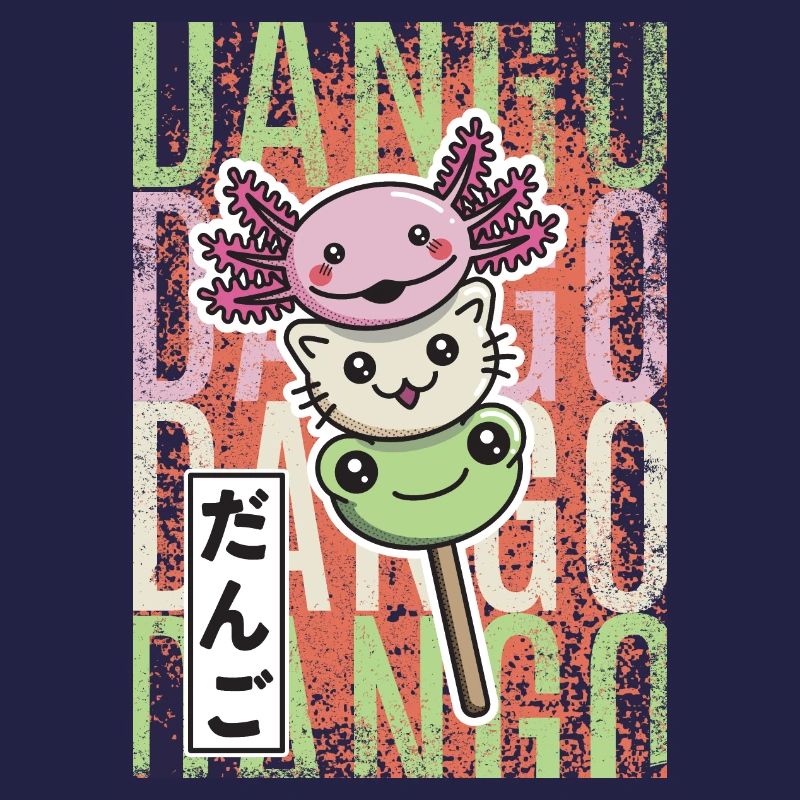 Dango Kawaii axolotl chat grenouille