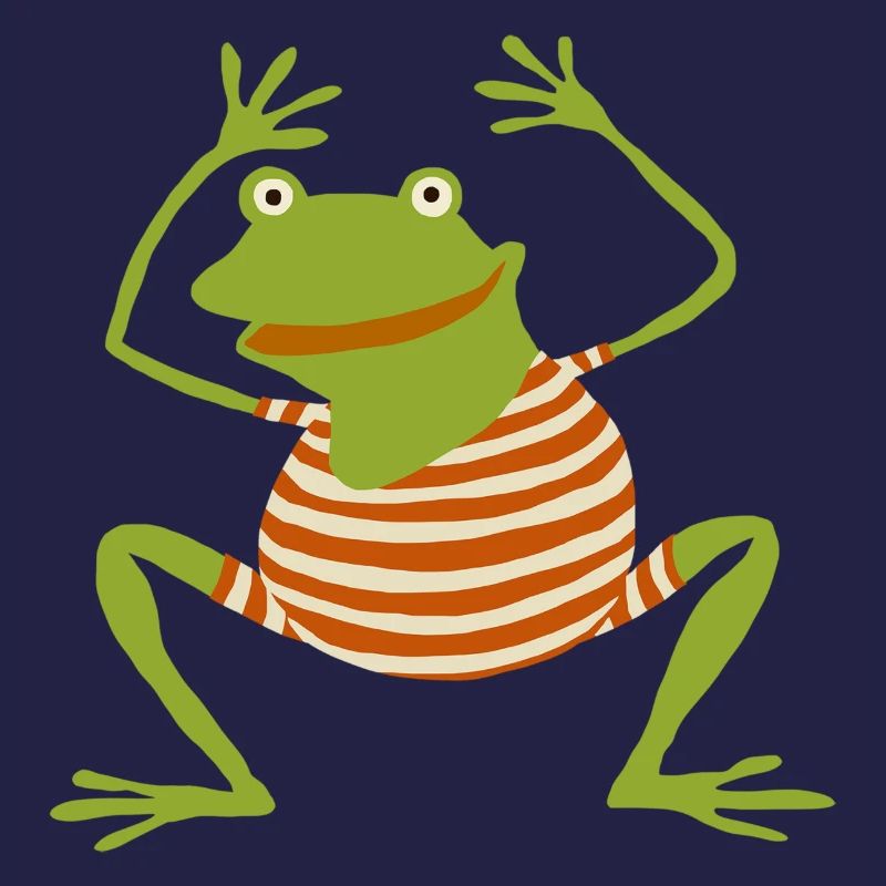 Frosch badet