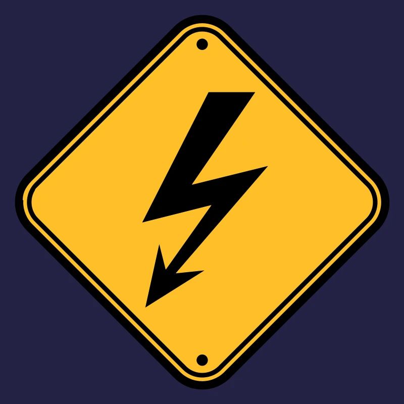 schild hinweis elektrisch blitz strom energie star