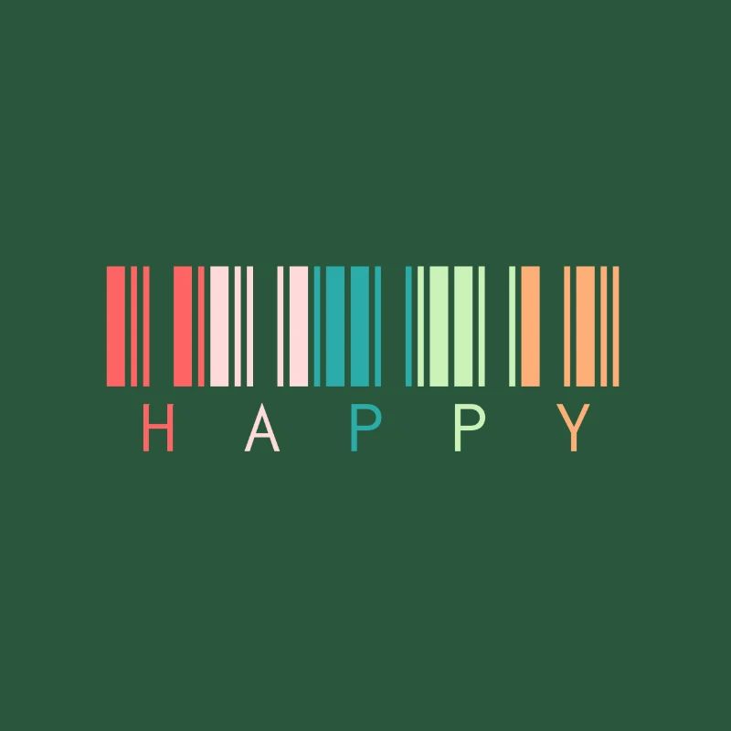 Strichcode "Happy"