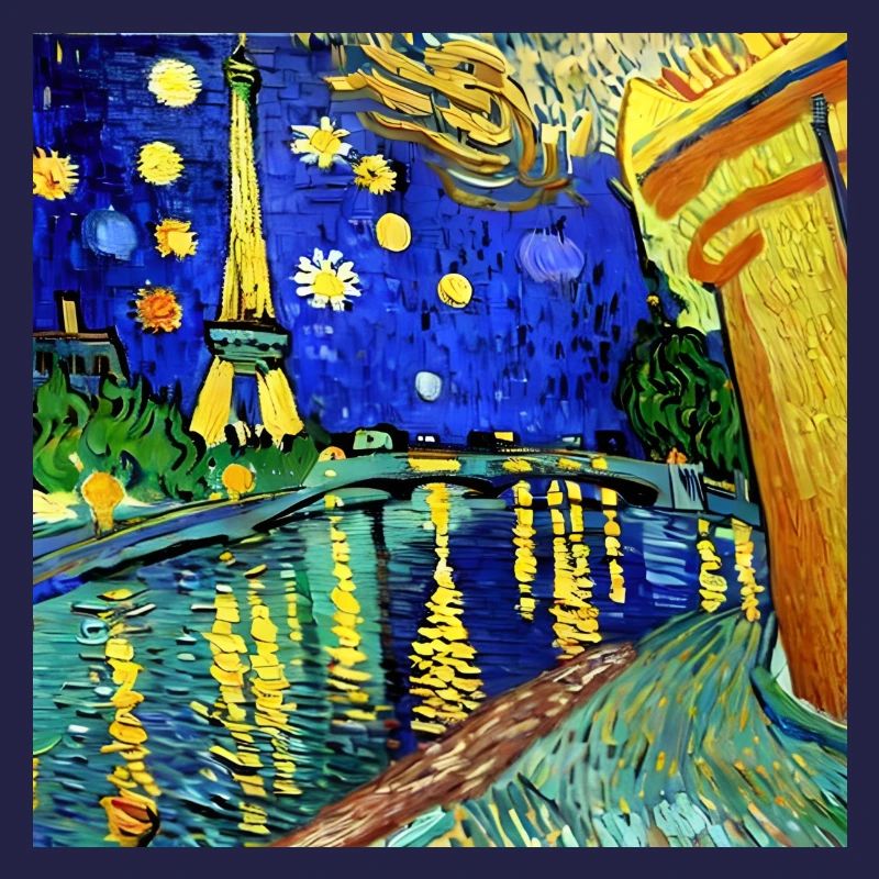 Paris Eiffelturm van gogh