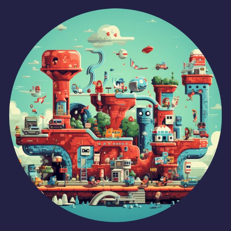 Nostalgisches Retro Videospiel