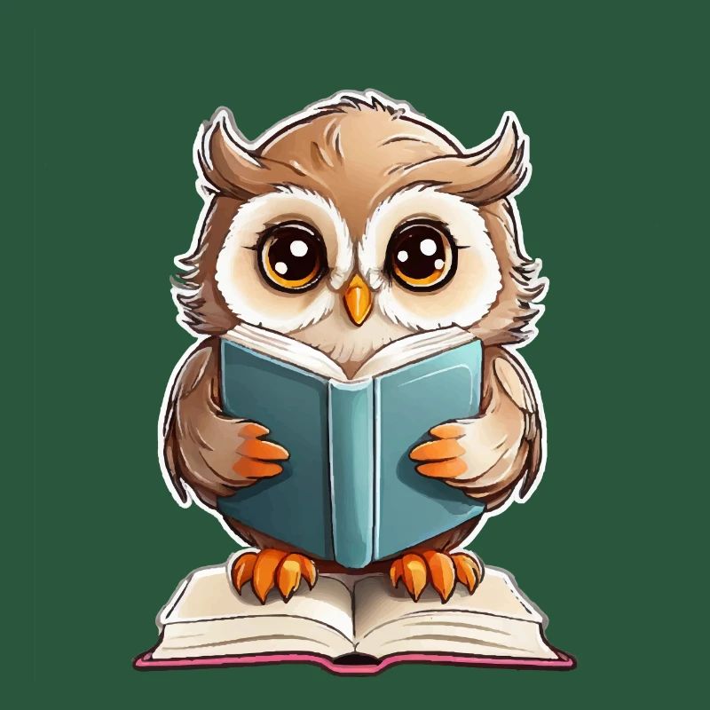 Eule lesen Bücher