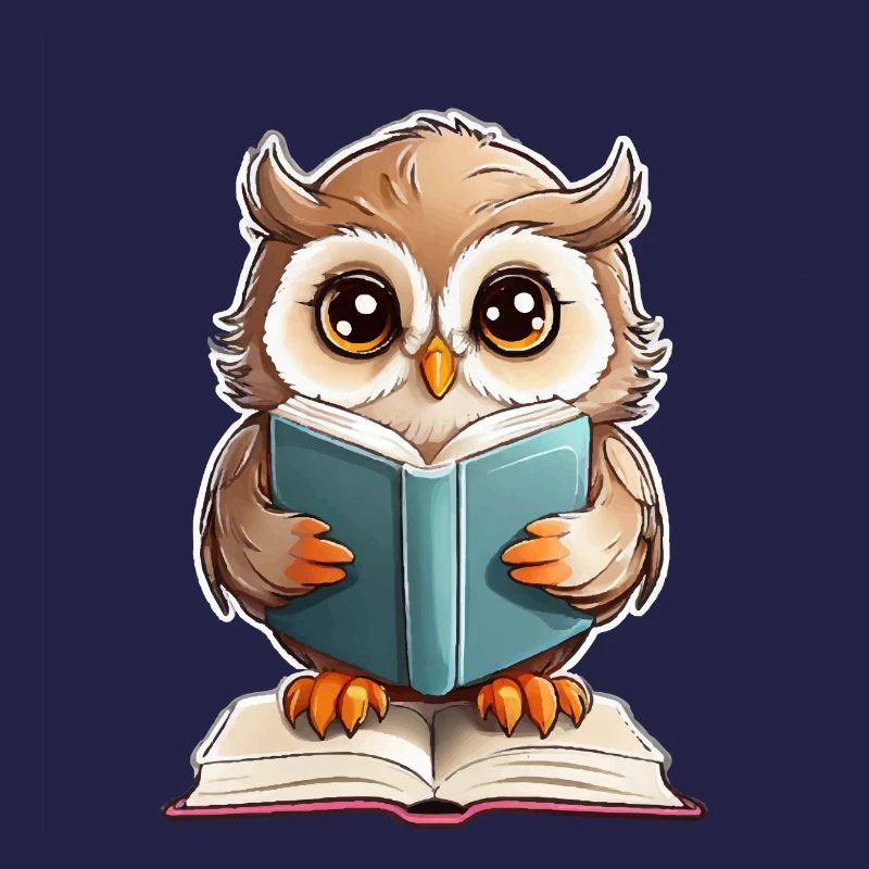 Eule lesen Bücher