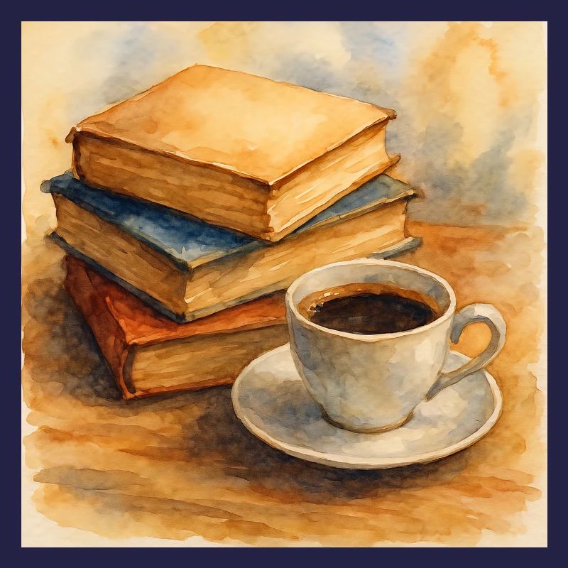 Buch und Kaffee