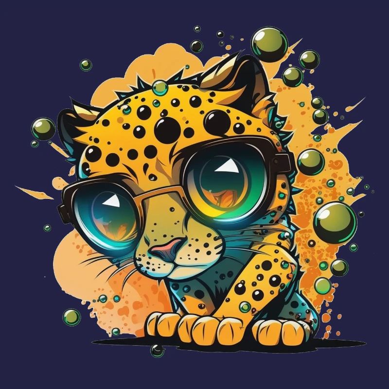 Leopard Kulleraugen Nerdbrille