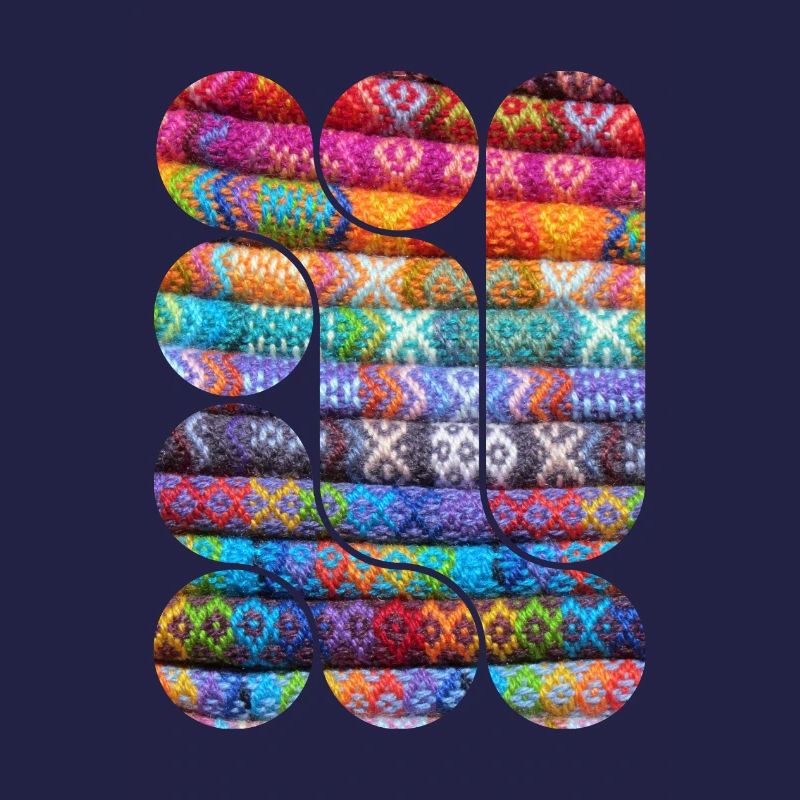 Helles gestricktes Patchwork