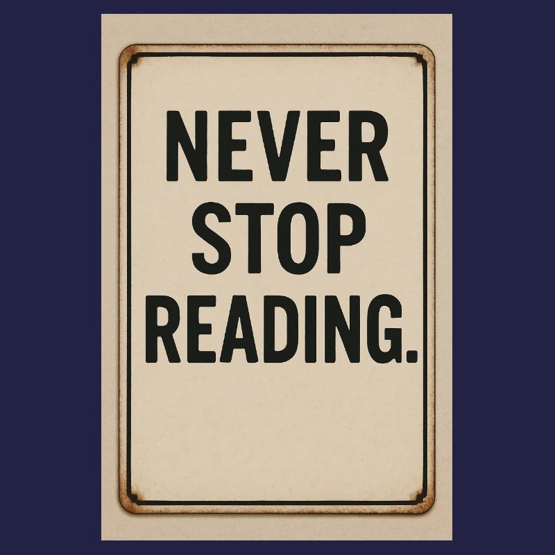 Hören Sie nie auf zu lesen