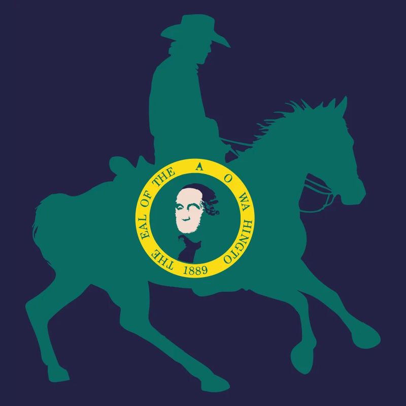 Washington State Flag Cowboy