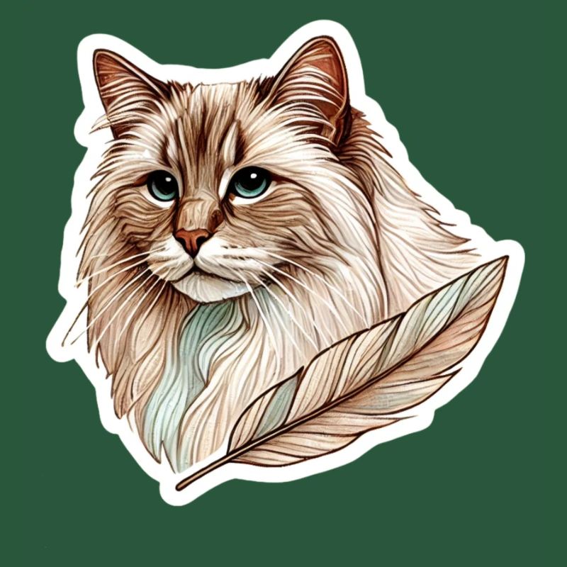 Chat élégant - Compagnon plume