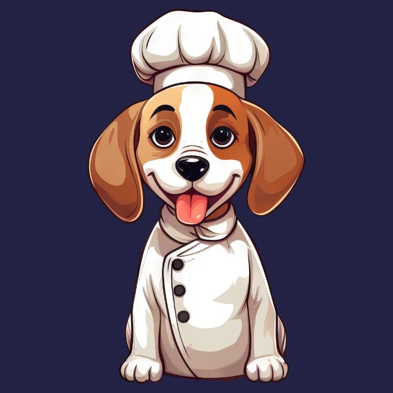 Conception de bande dessinée mignonne Beagle Chef
