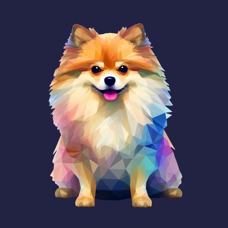 Miniature Spitz Geometric Drawing