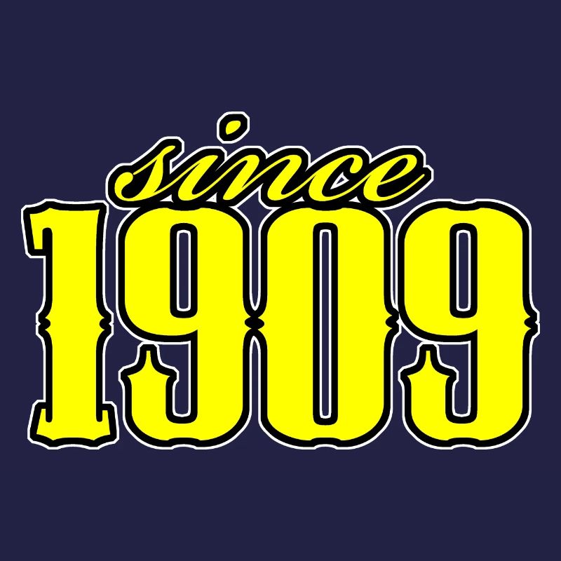 depuis 1909 (jaune)