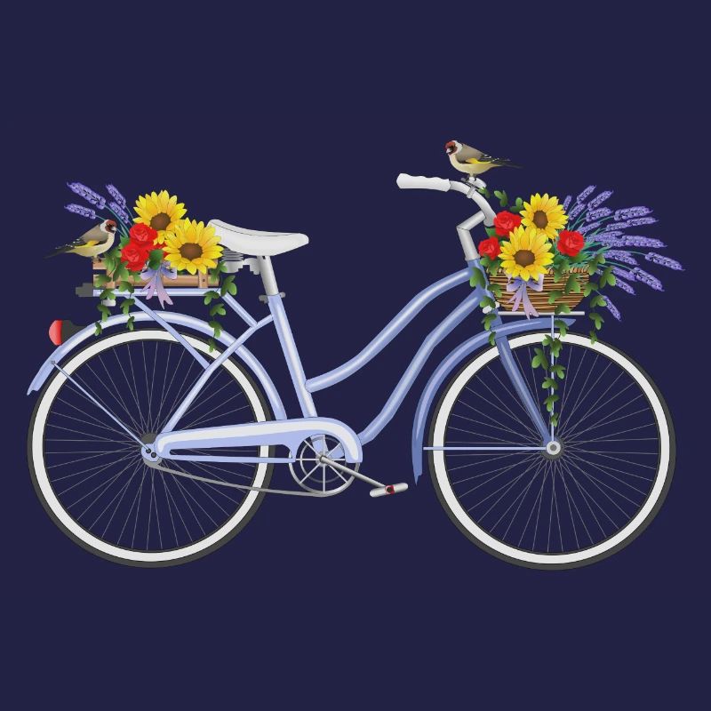 Fahrrad mit Lavendel