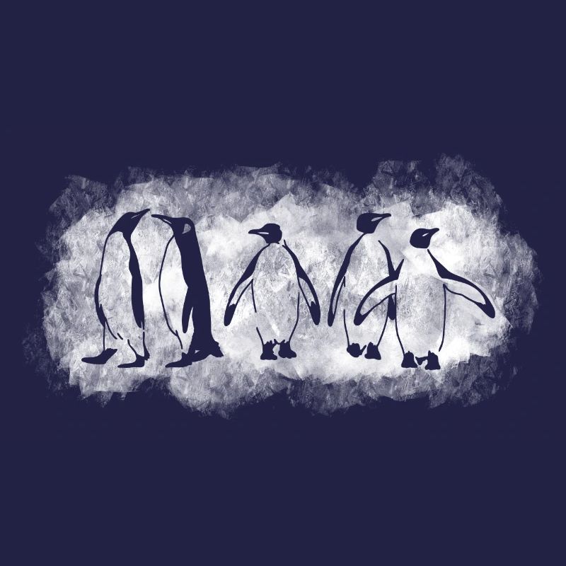 Pinguine im Eis