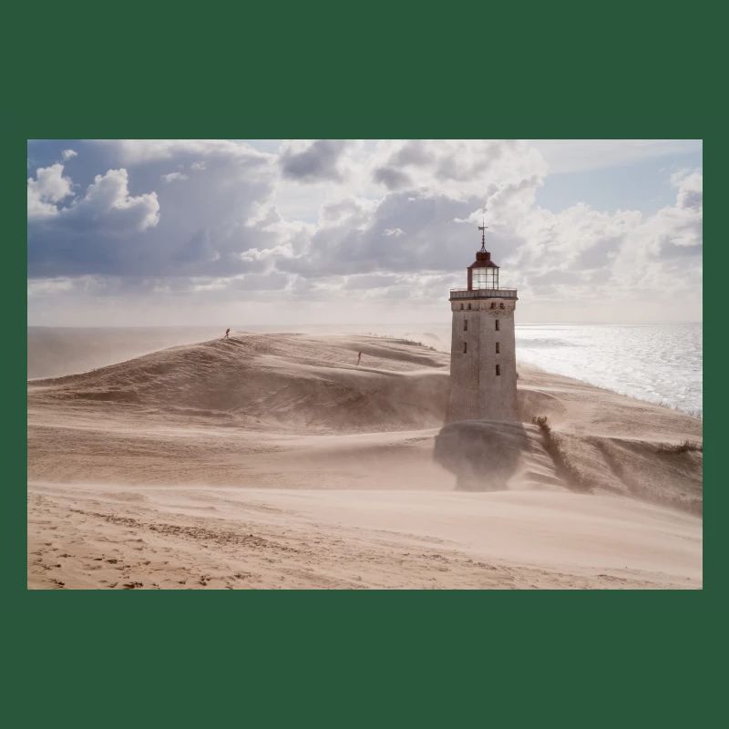 Sandsturm am Leuchtturm