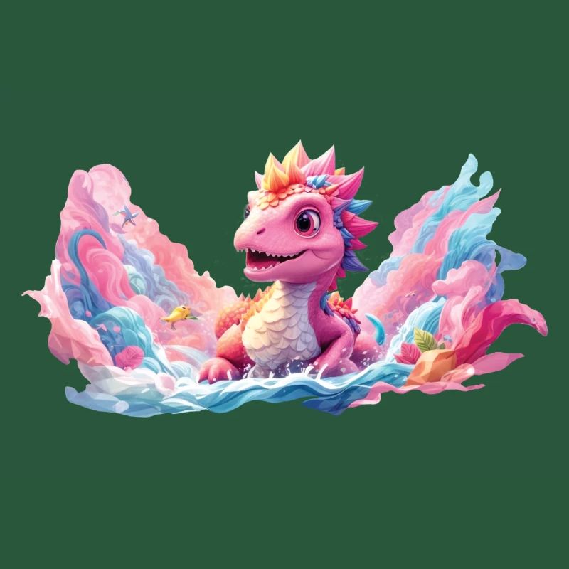bunter Drache, Kinder, fantasy, comic, Geschenk