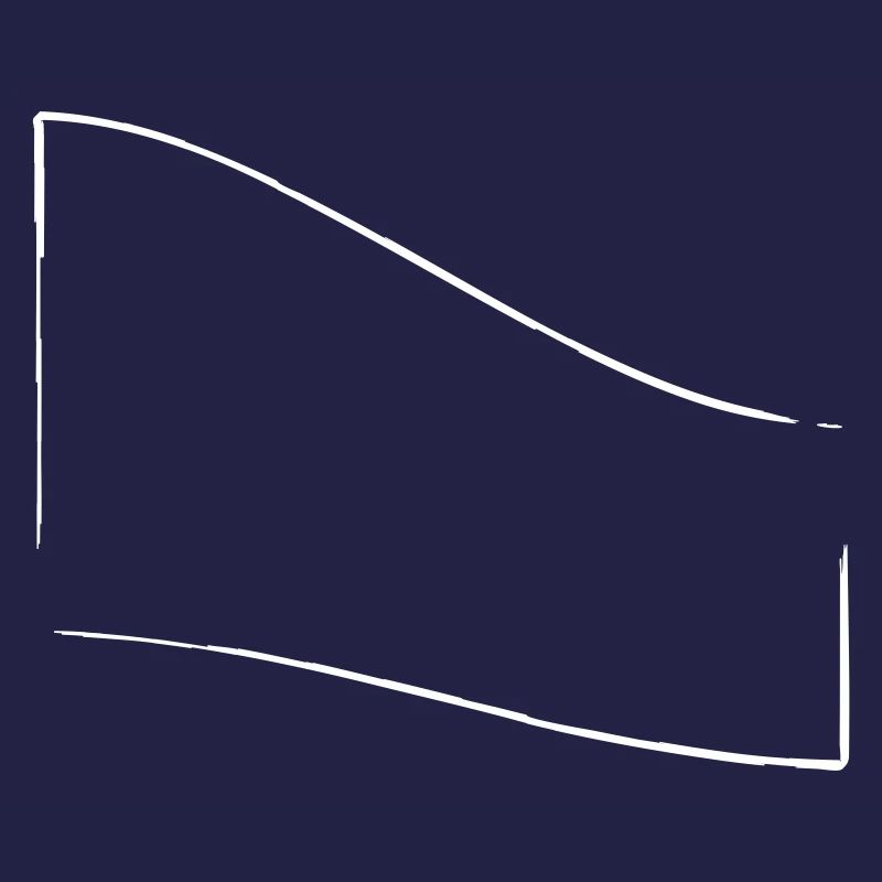 openFrame bent downwards | Vectorgraphic