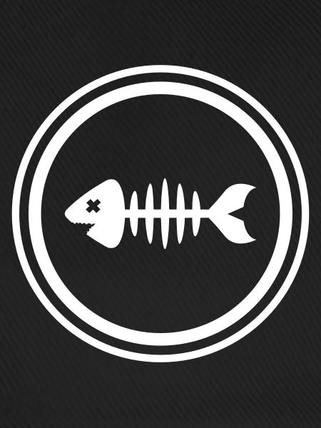 Fisch Symbol Knochen Gräte