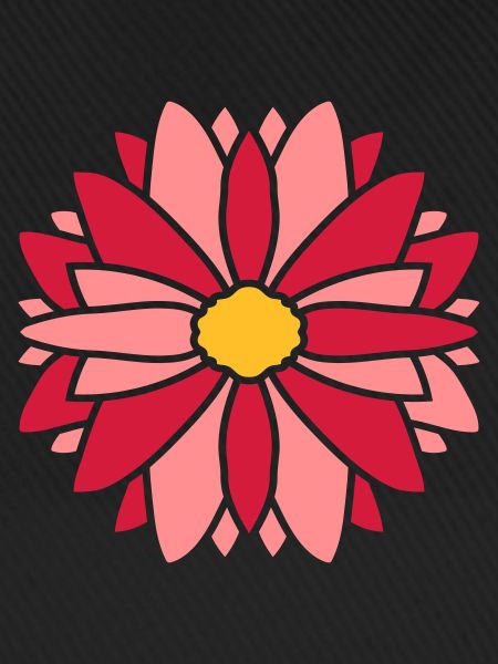 Rote Hübsche Blume Design