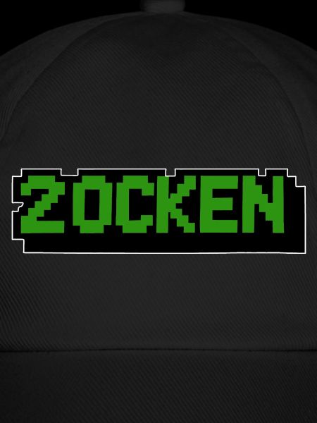 Schriftzug zocken Retro Computer