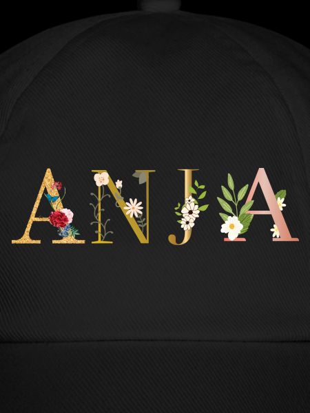 ANJA Name mit Blumen geschmückt