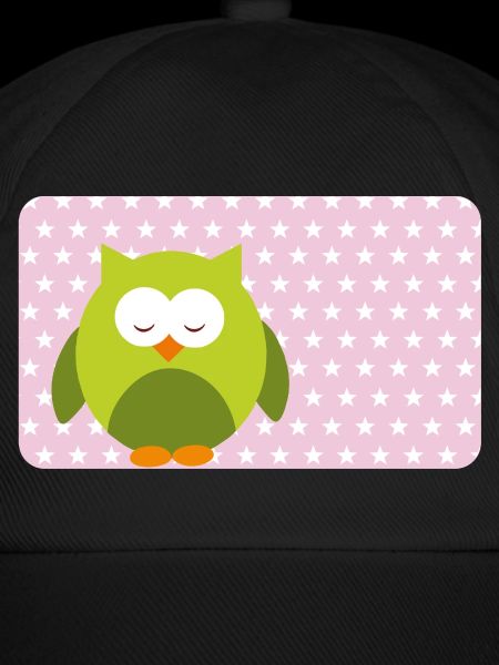 Lustige Eule mit Sternchen rosa | personalisierbar