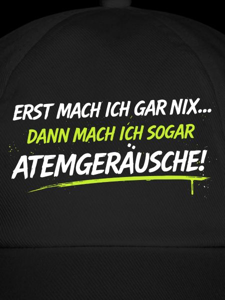 Atemgeräusche Neon-Spruch