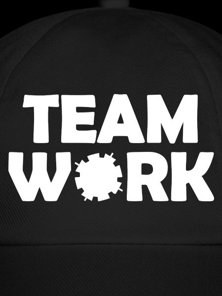 Teamwork Zahnräder Motiv