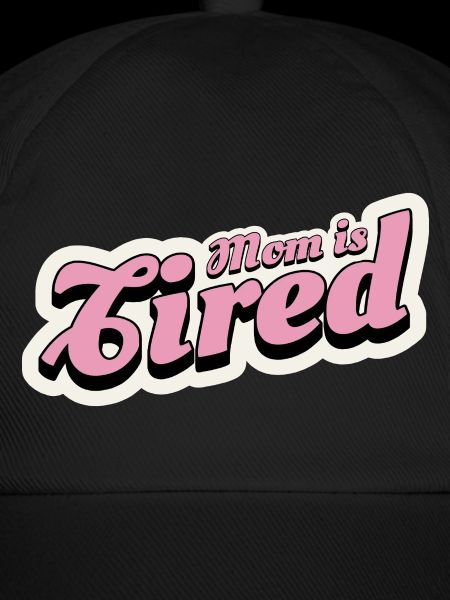 Mama ist müde, retro pink