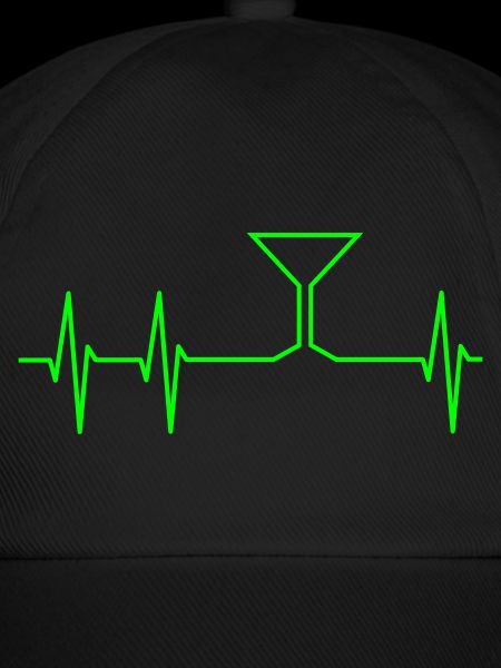 EKG und Cocktailglas