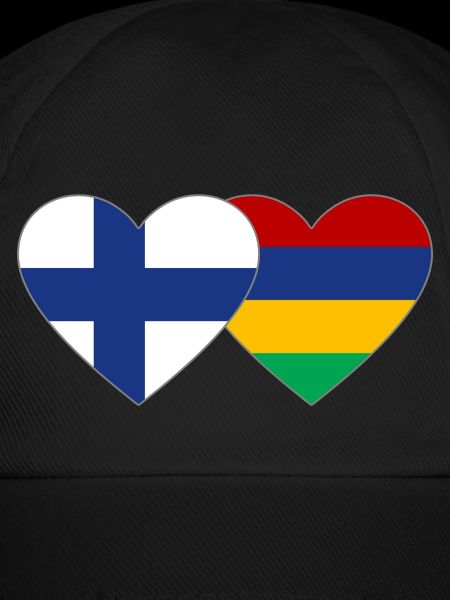 Finnland Mauritius Flagge Herz