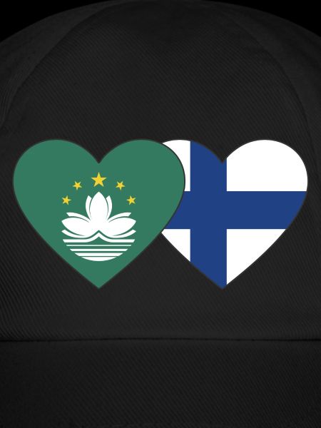 Macau Finnland Flagge Herz