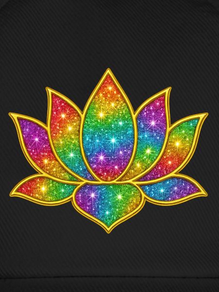 Leuchtendes Glitzer-Lotus-Symbol