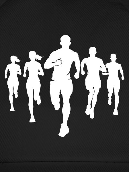 Marathonläufer Team Silhouette Marathon