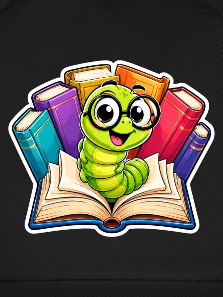 Fröhlicher Bücherwurm